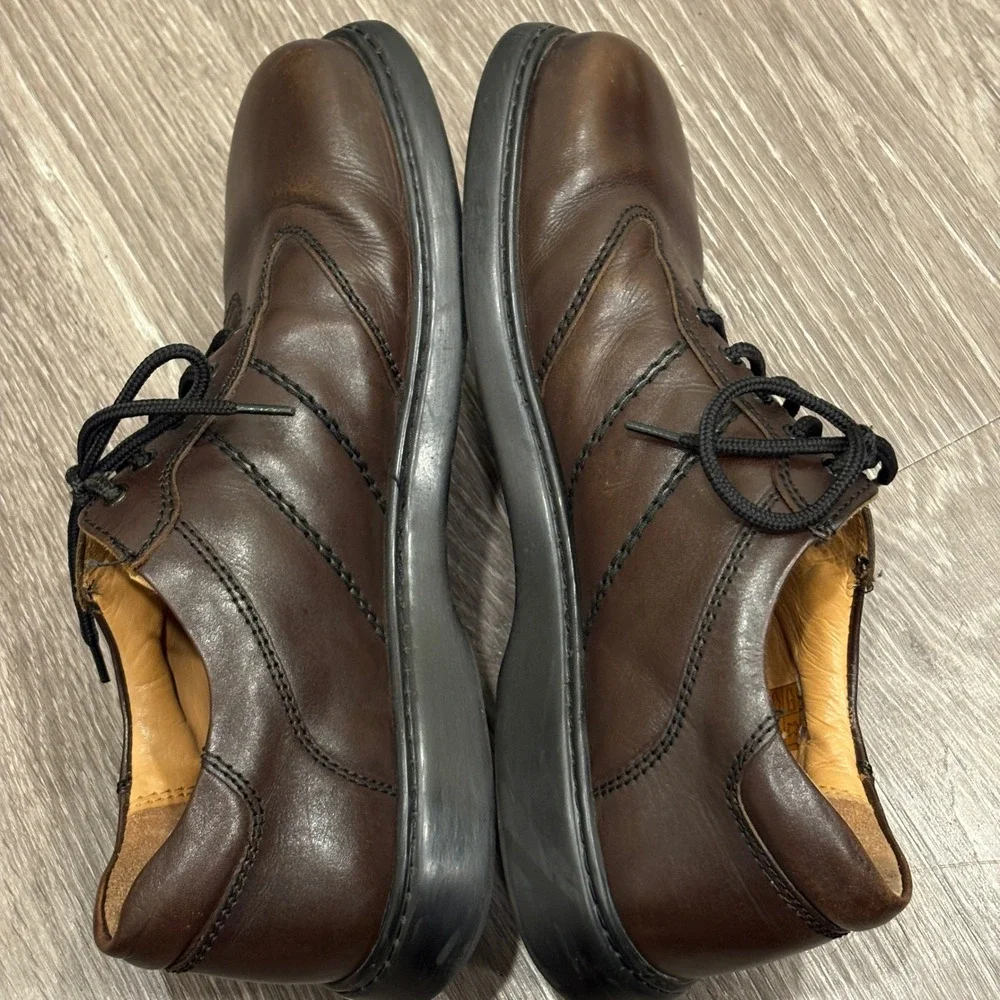 Betula by Birkenstock Mens Brown Leather Lace Up Oxford Shoes 10-10.5 Gorpcore